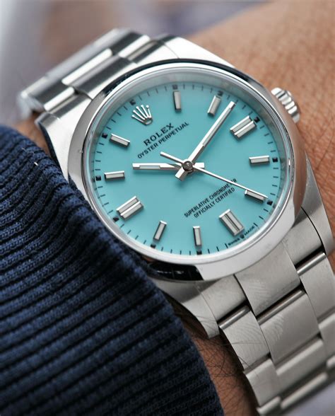 rolex 36mm oyster perpetual blue|Rolex tiffany blue 36mm price.